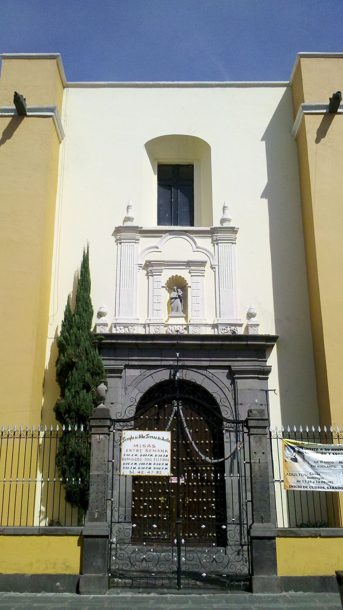 Templo Santa Teresa de Ávila -Arquidiócesis de Puebla - Horarios de misas  en Mexico